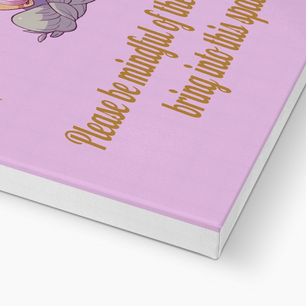 The "Please Be Mindful" Eco Canvas